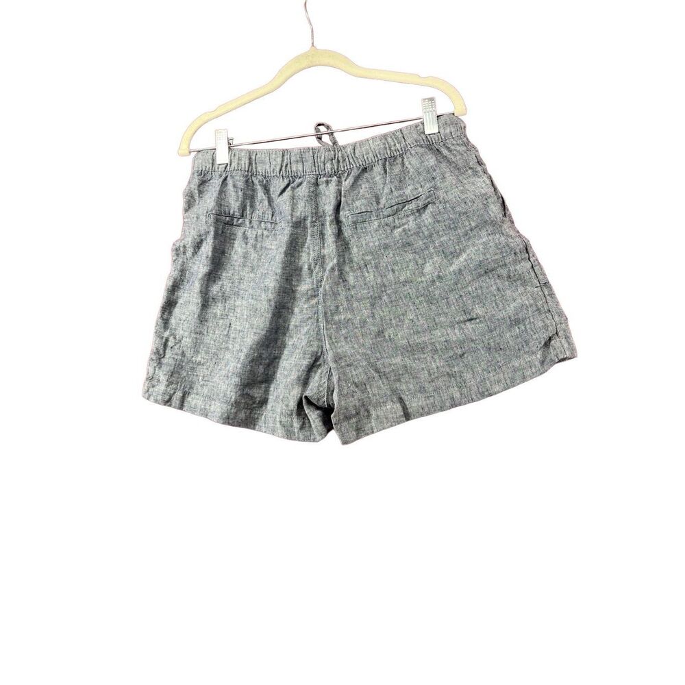 C&C California Women's Linen Drawstring Shorts Blue Large - Picture 2 of 9